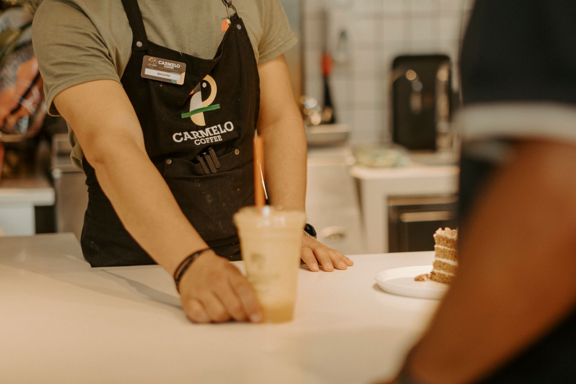 A counter at an independent coffee shop